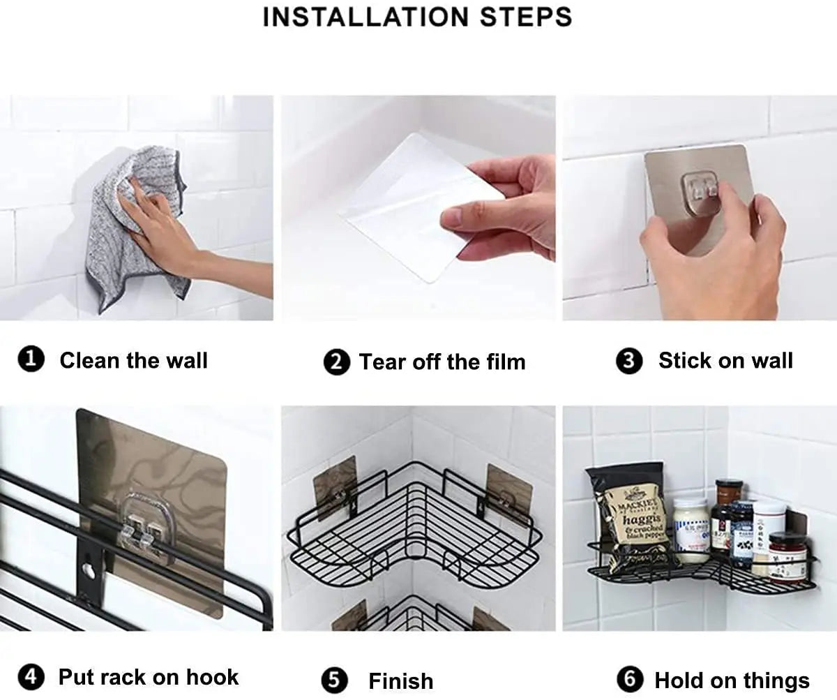 Metal  Corner Shelf - Self Adhesive
