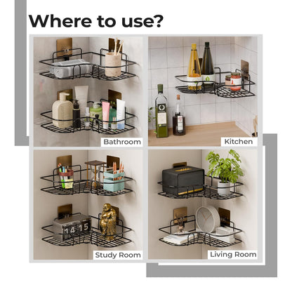 Metal  Corner Shelf - Self Adhesive